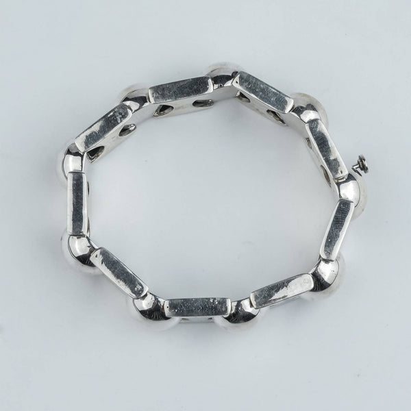 Silver Movable Button Bracelet