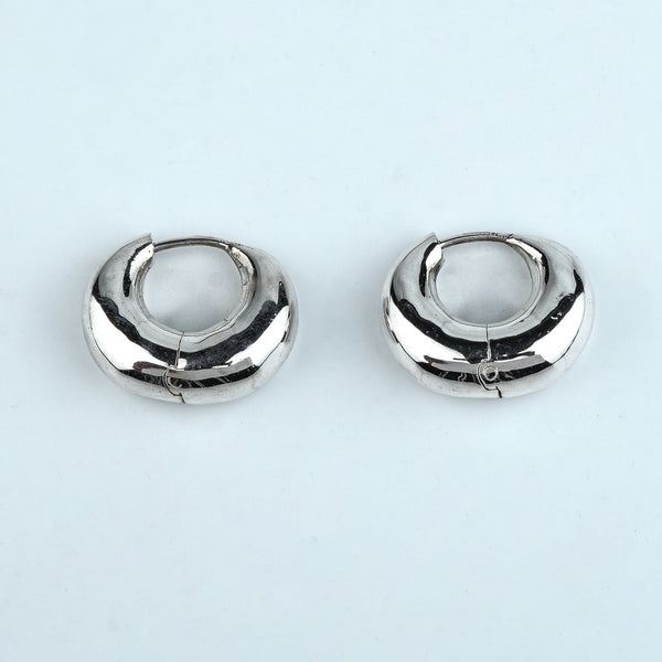 Silver Round Hoops – Big