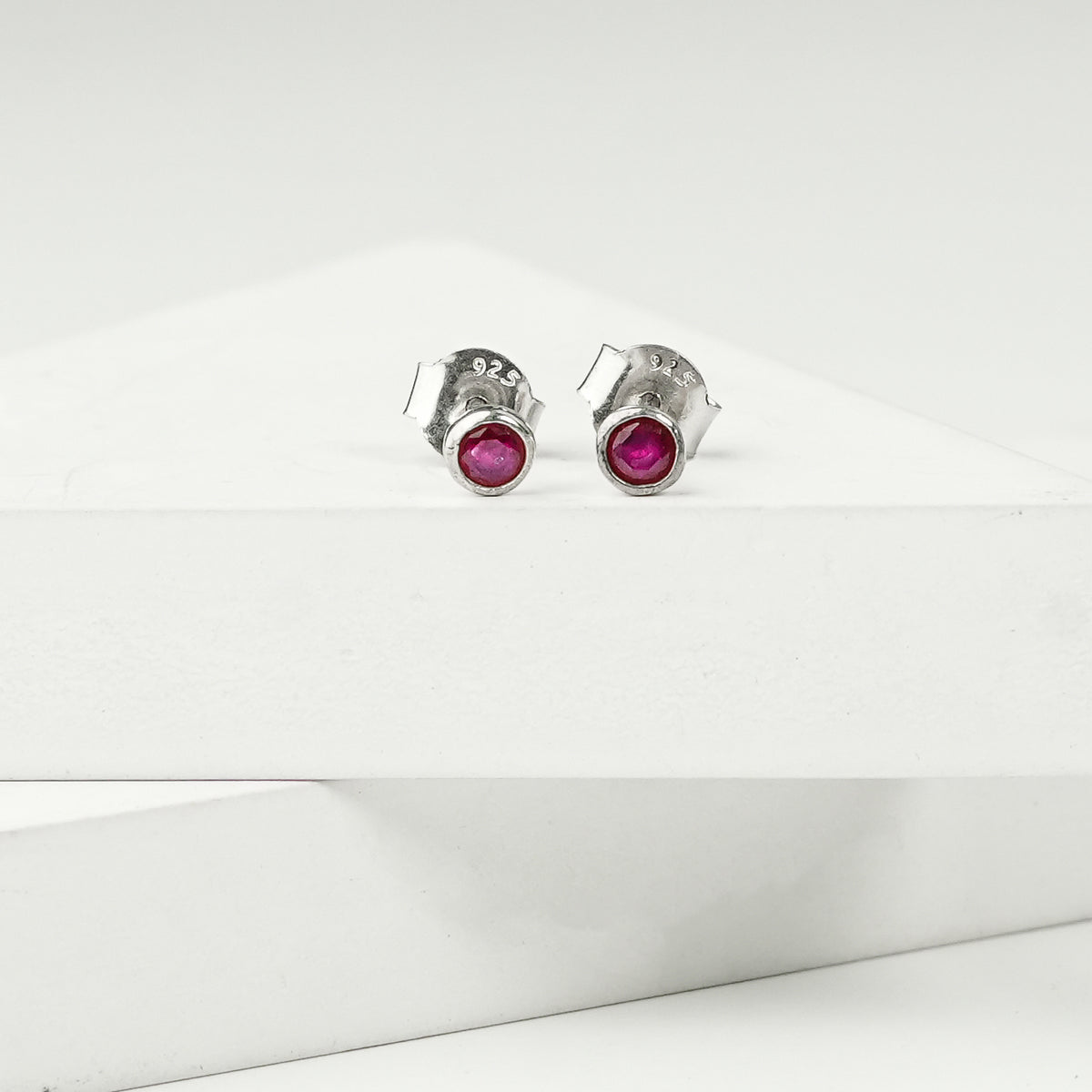 Tiny Pink CZ Stud