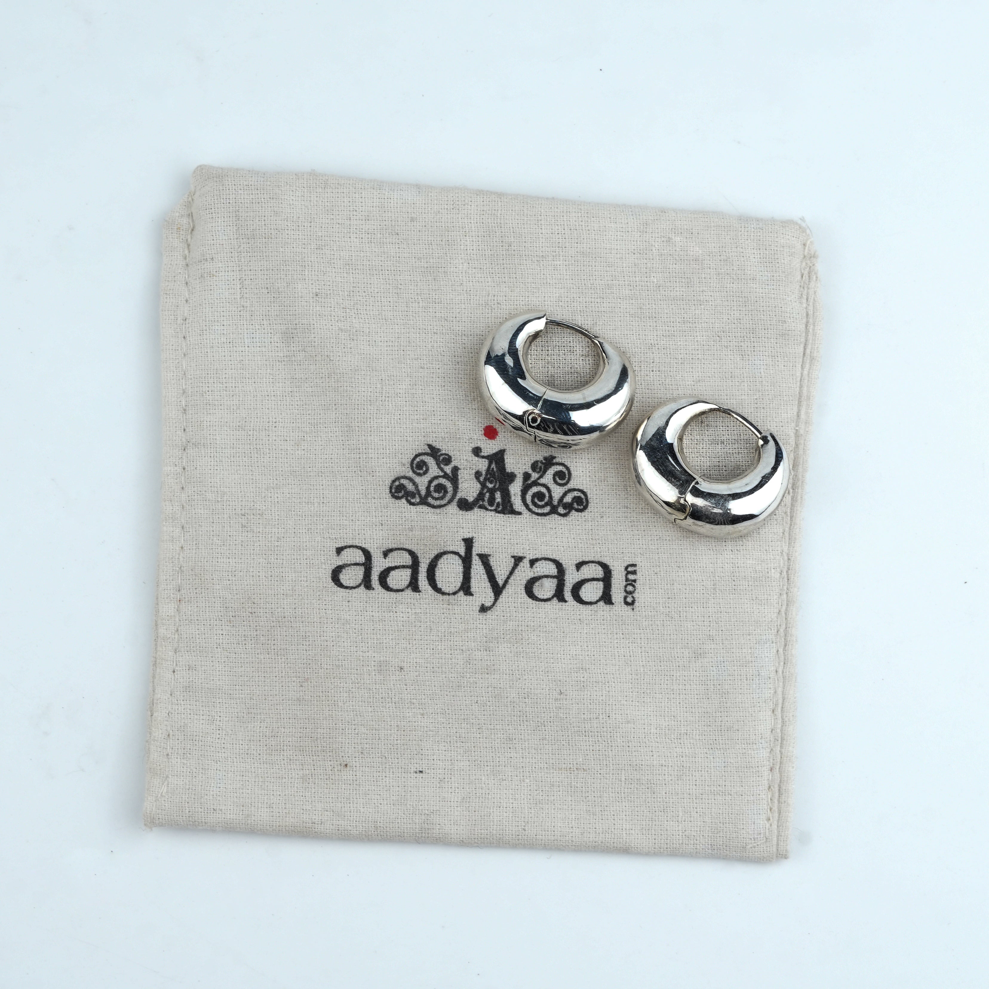 Silver Round Hoops – Medium