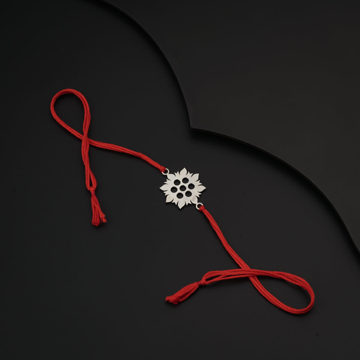 Silver Laser cut Rakhi