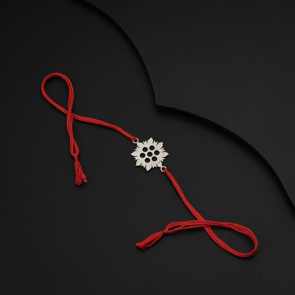 Silver Laser cut Rakhi