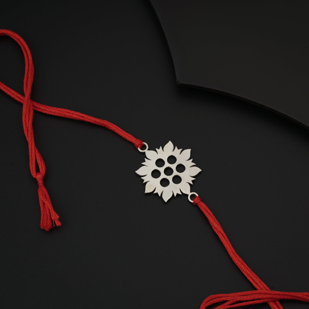 Silver Laser cut Rakhi