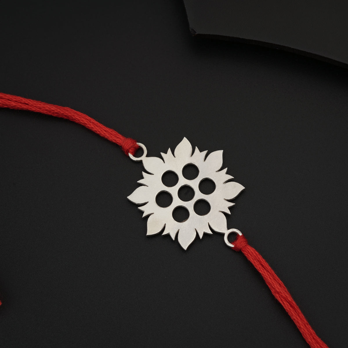 Silver Laser cut Rakhi