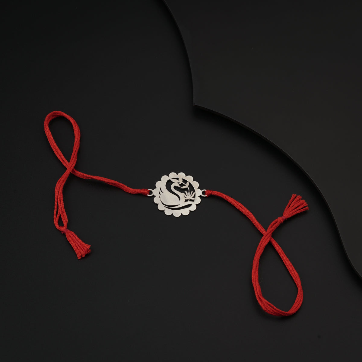 Silver Laser cut Rakhi