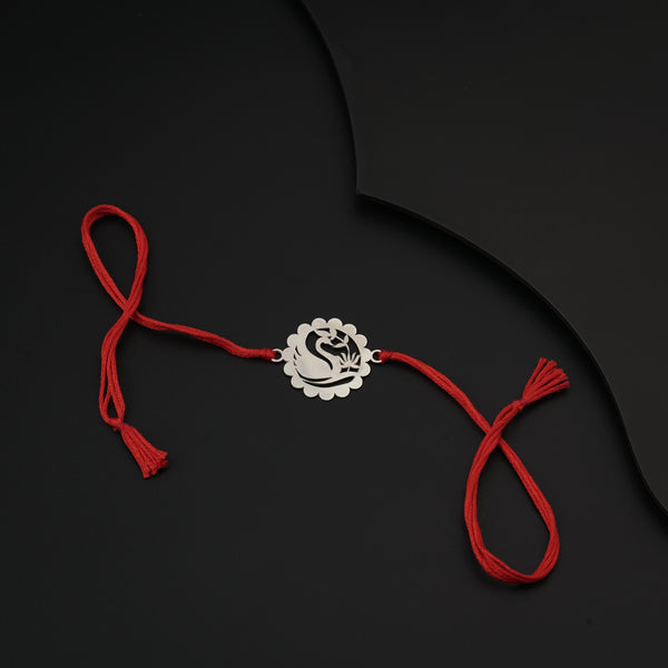 Silver Laser cut Rakhi