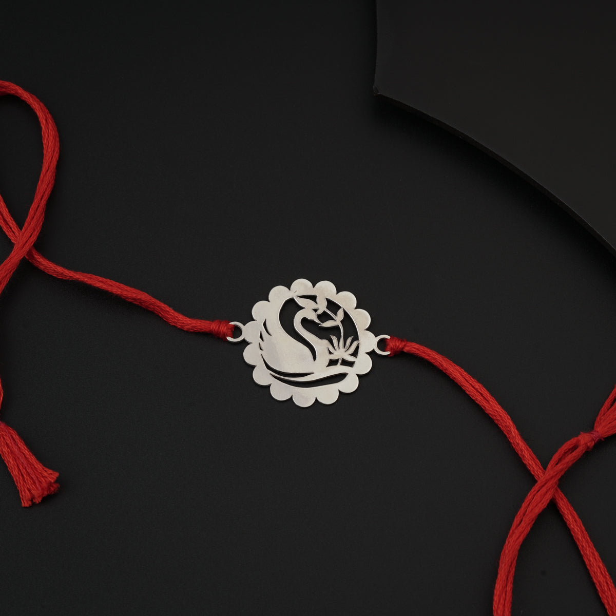 Silver Laser cut Rakhi