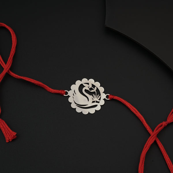 Silver Laser cut Rakhi