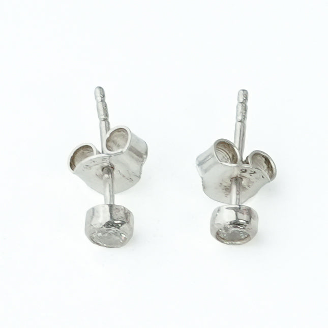 Tiny White CZ Stud