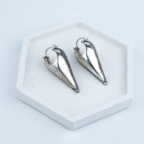 Silver Cone Hoops