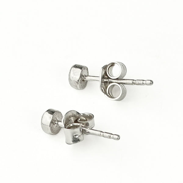 Tiny White CZ Stud