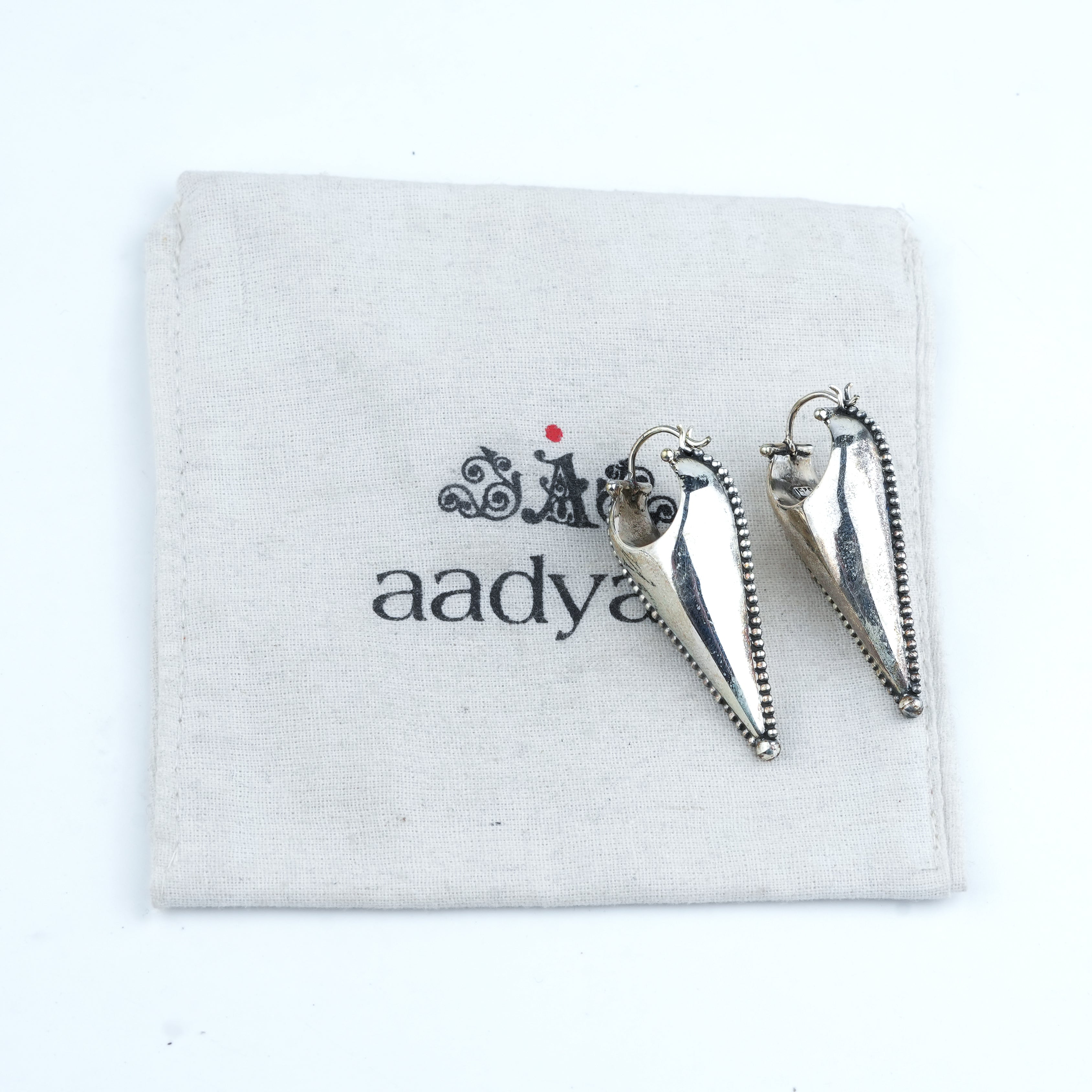 Silver Cone Hoops