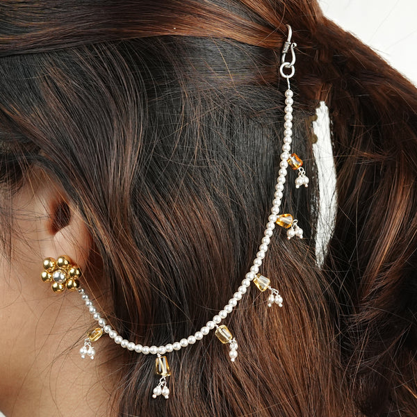 Pearls and Citrine Silver Vel (Project Handmade)
