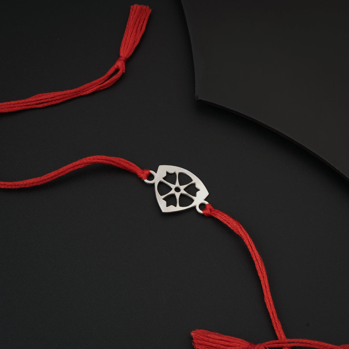 Silver Laser cut Rakhi