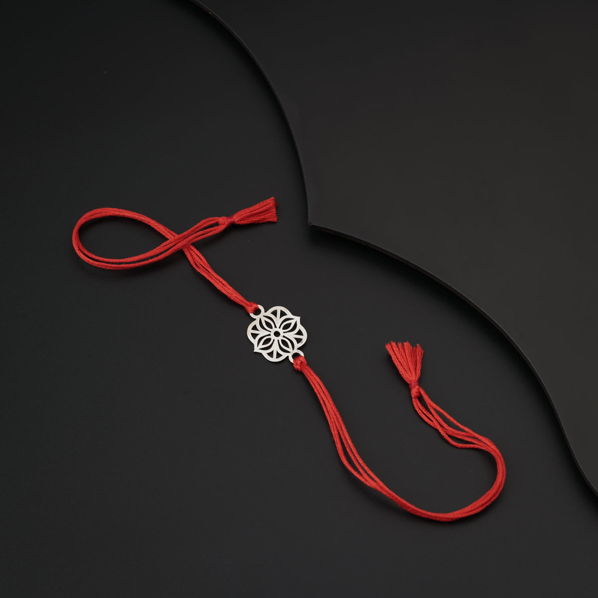 Silver Laser cut Rakhi