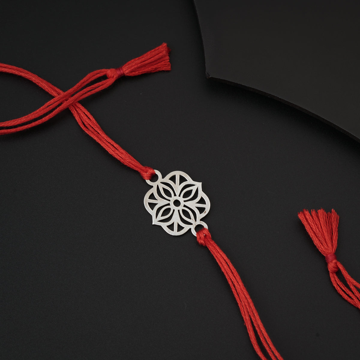 Silver Laser cut Rakhi