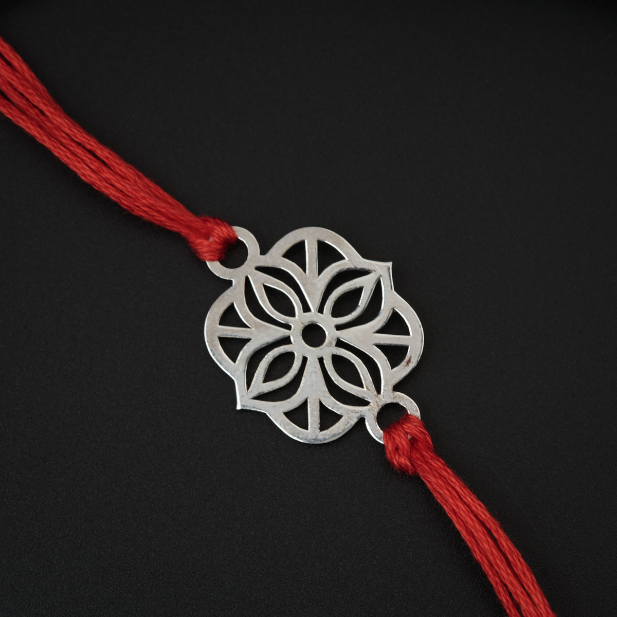 Silver Laser cut Rakhi