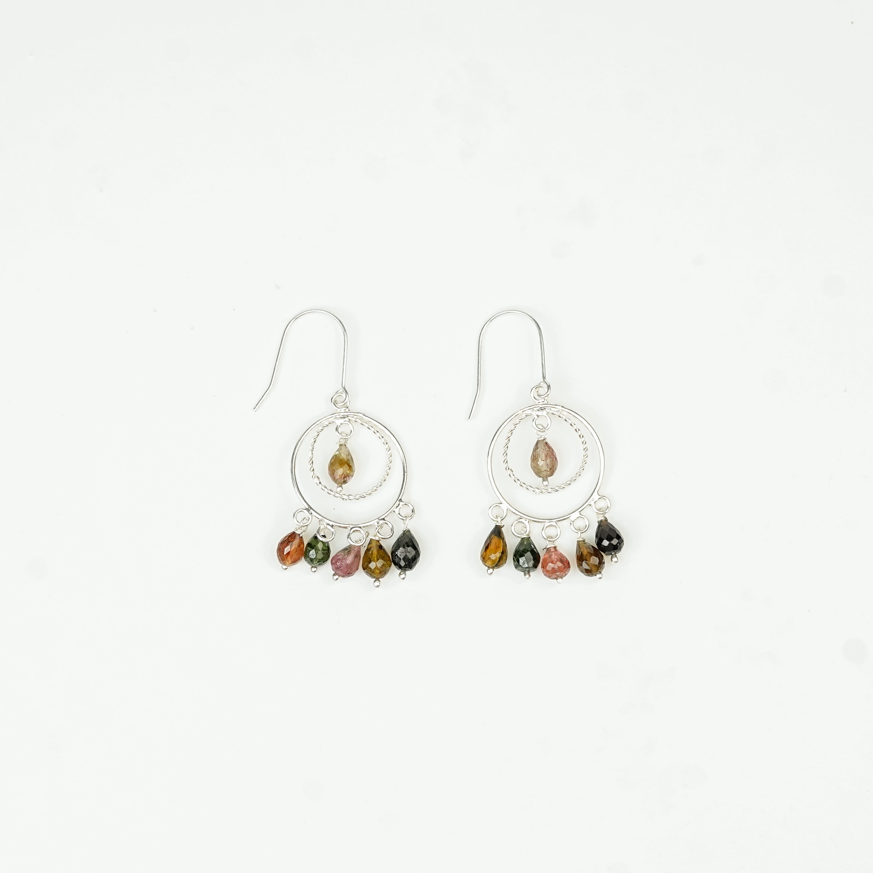 Tourmaline Chandbali Earrings (Project Handmade)