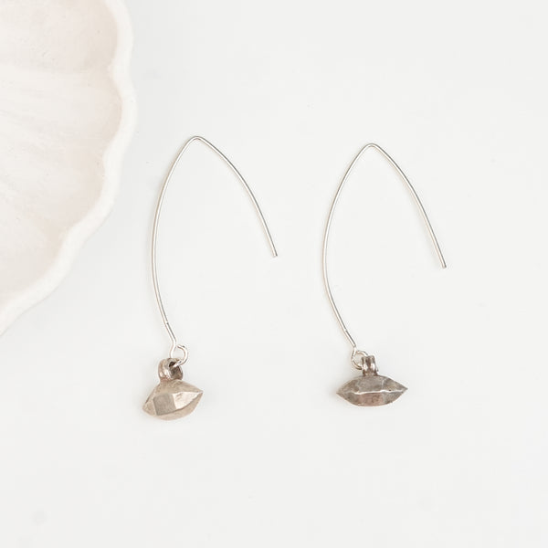 Silver Oxidized Dangling Earrings (Project Handmade)