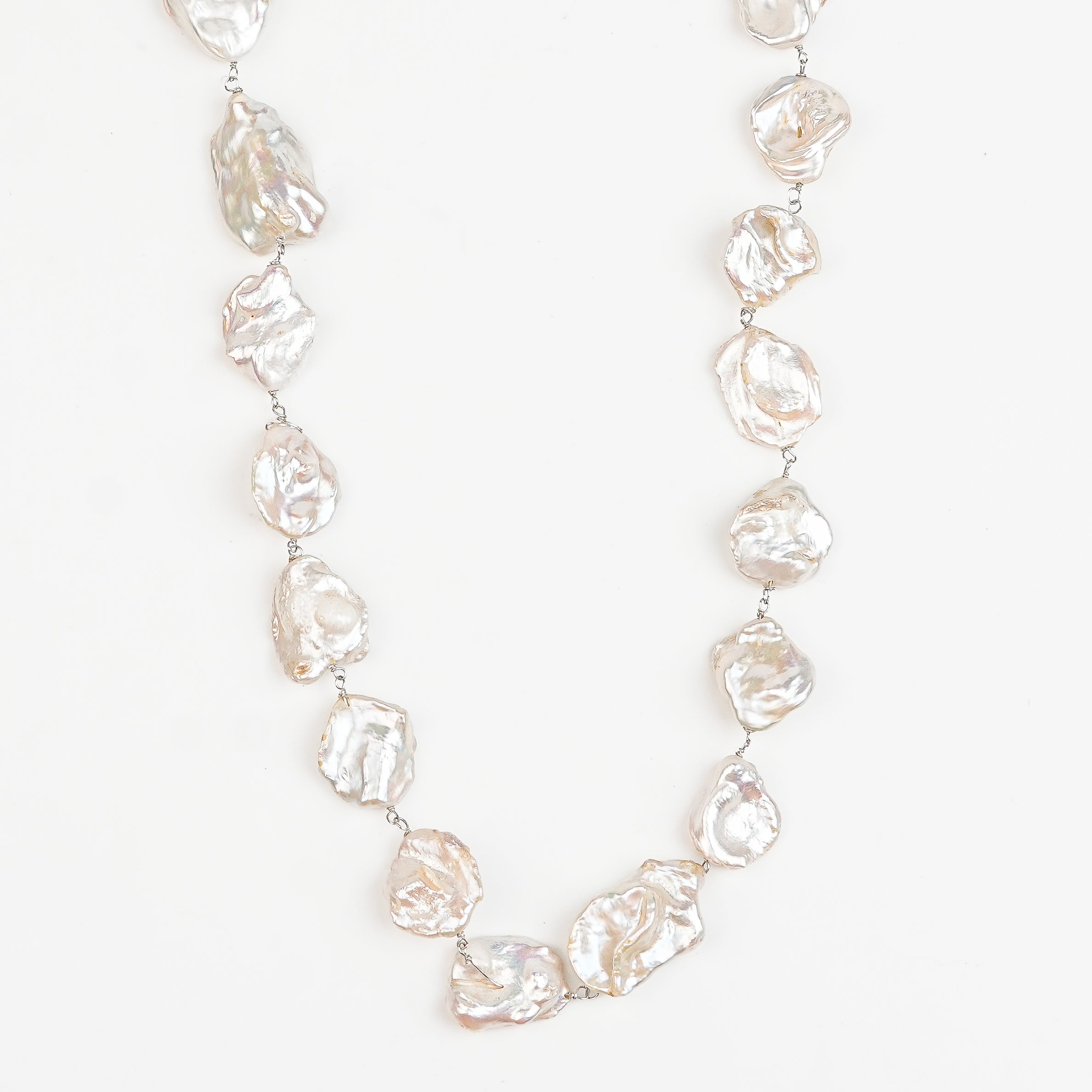 Flat Baroque Pearl Ganthan Necklace