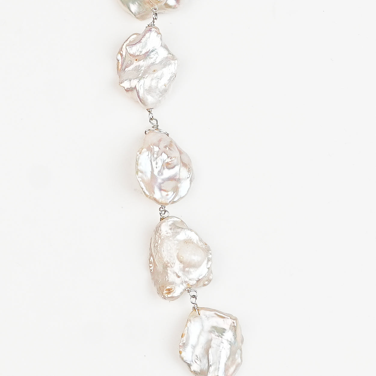 Flat Baroque Pearl Ganthan Necklace