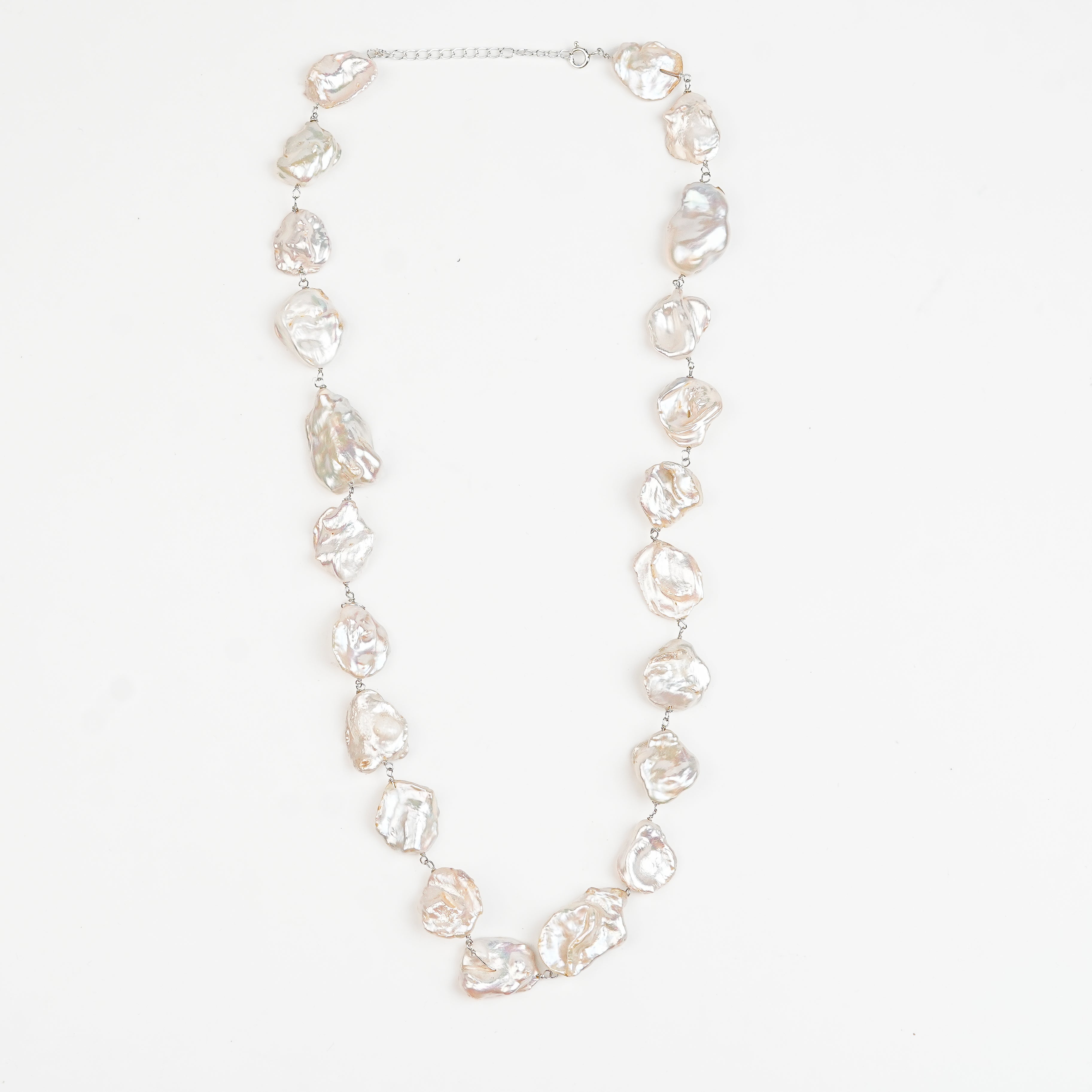 Flat Baroque Pearl Ganthan Necklace