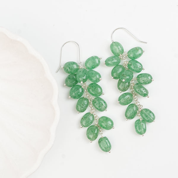 Russian Quartz Grape Earrings (Project Handmade)