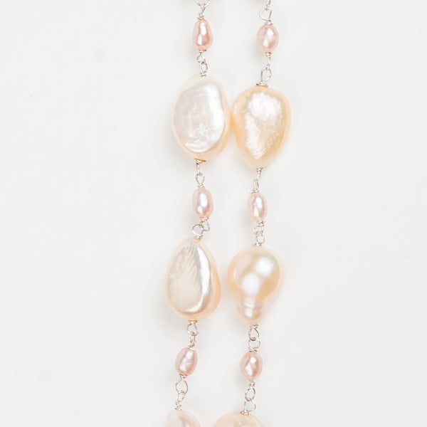 Fresh Water and Rice Pearl Ganthan Necklace