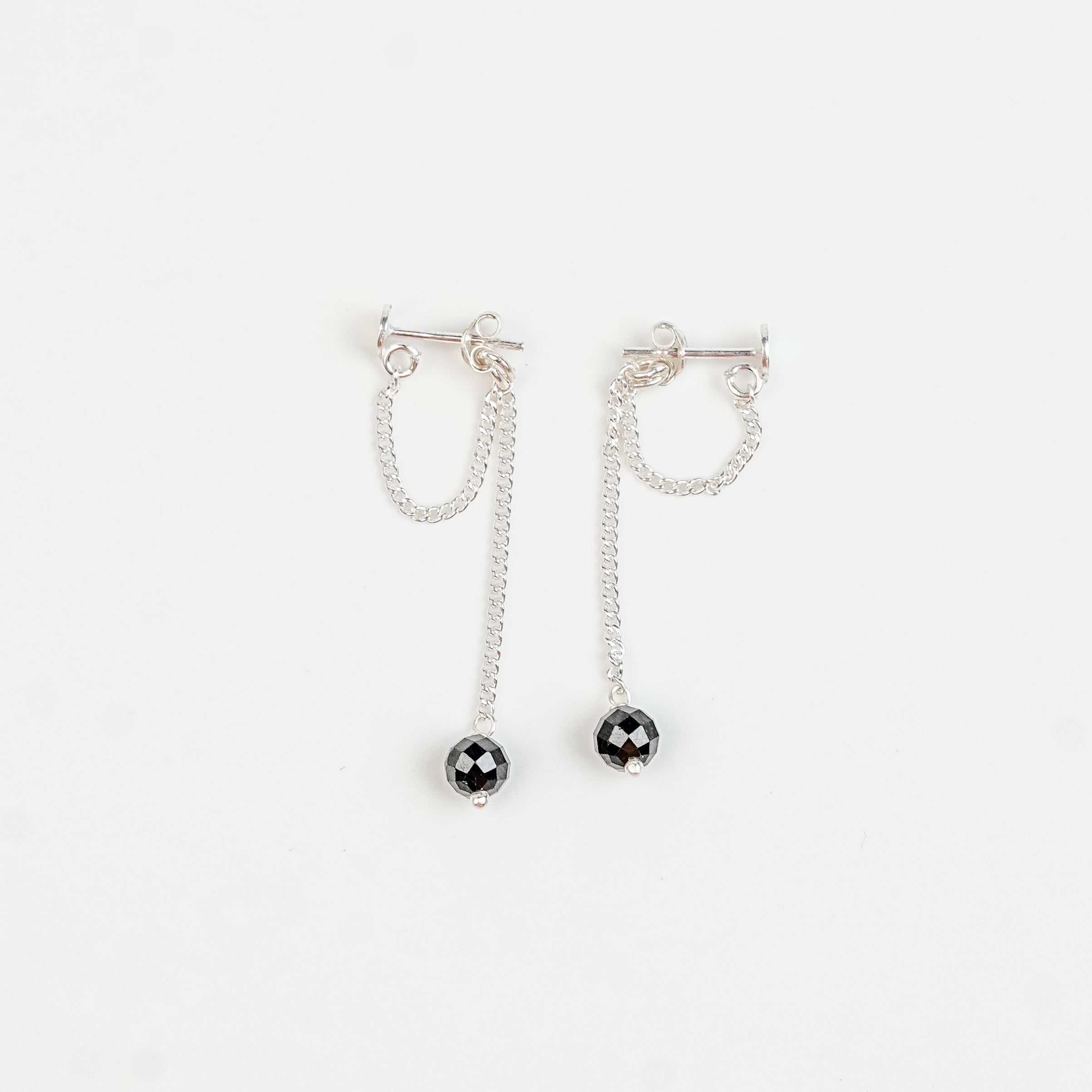 Black Spinel Dangler Earrings | 92.5 Sterling Silver