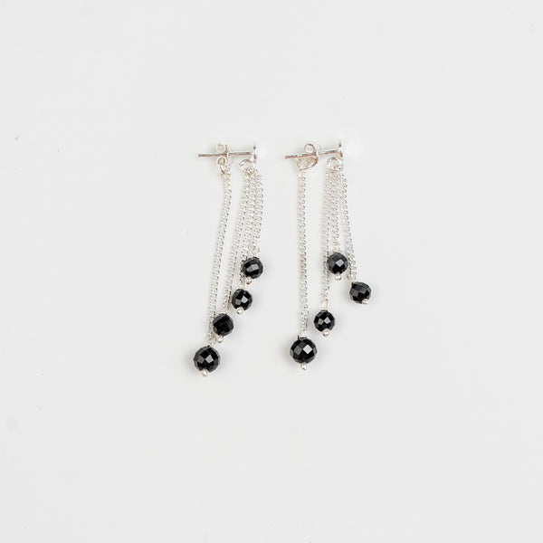 Black Spinel Layered Dangler Trinket | 92.5 Sterling Silver