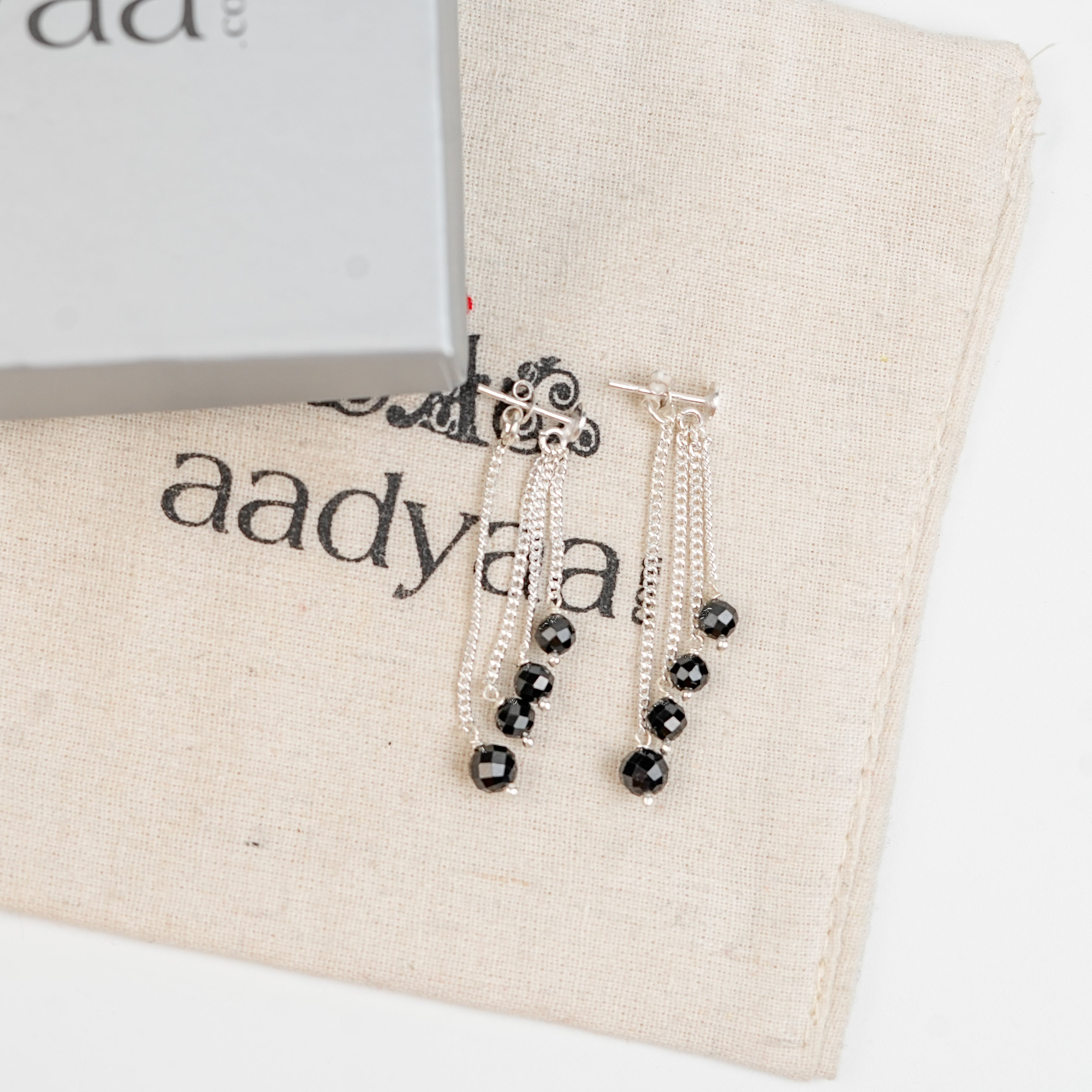 Black Spinel Layered Dangler Trinket | 92.5 Sterling Silver