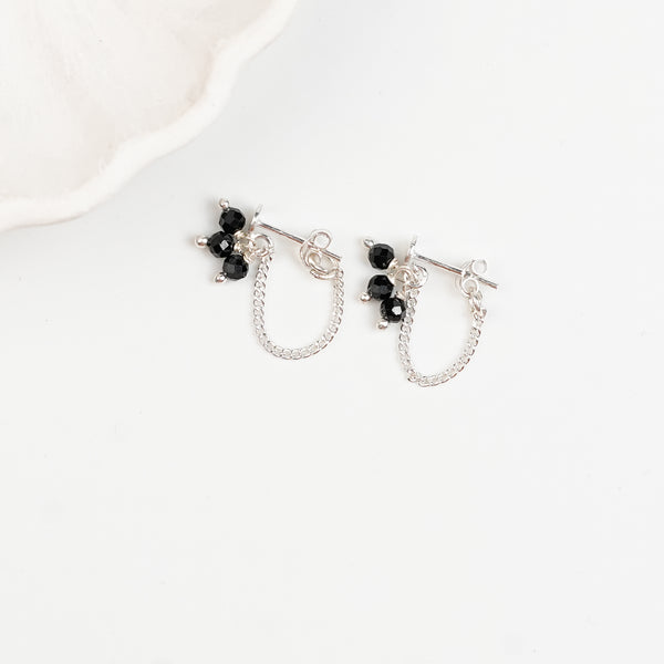 Black Spinel Bunch Trinket | 92.5 Sterling Silver