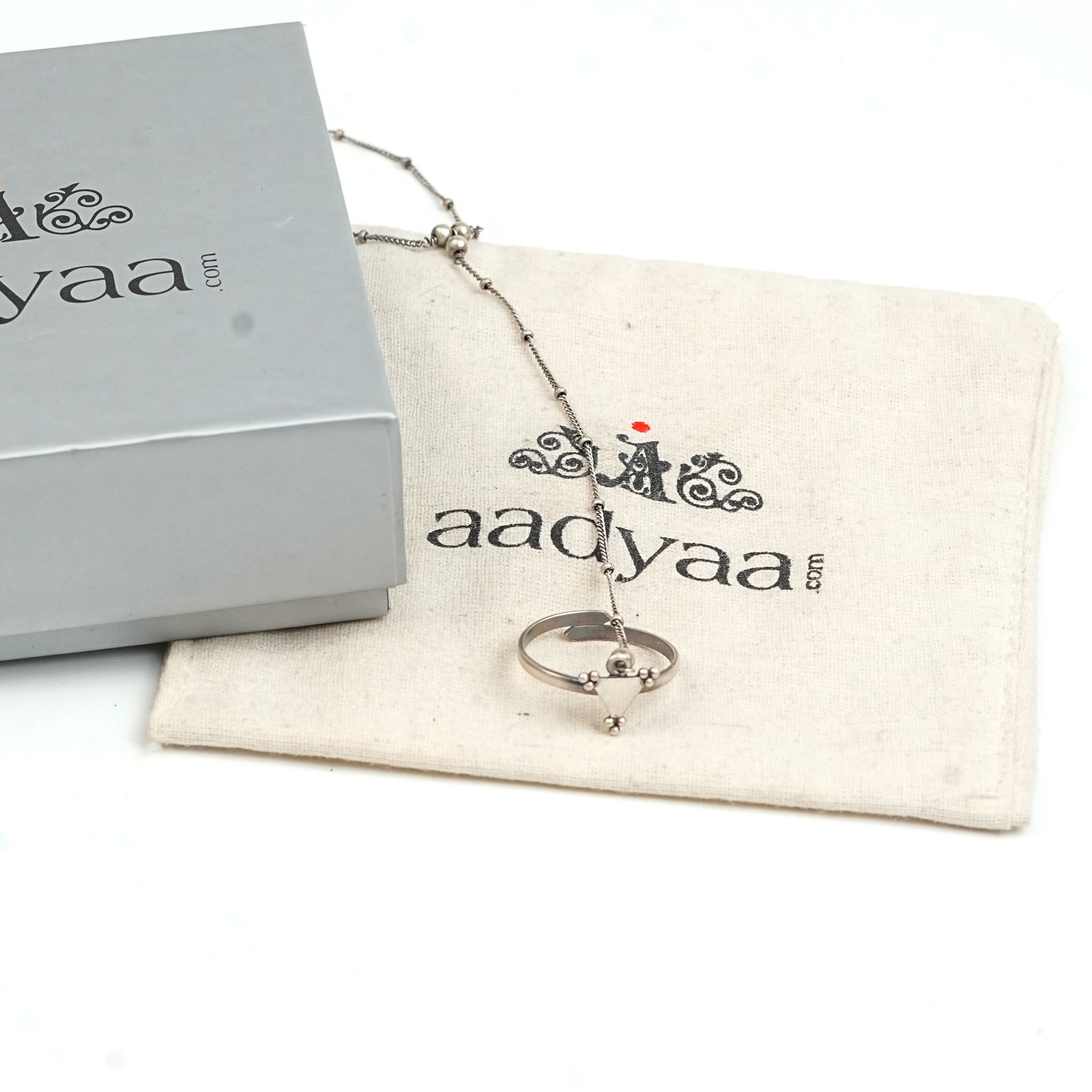 Nirbhaya & Beaded Chain Haath Phool | 92.5 Sterling Silver