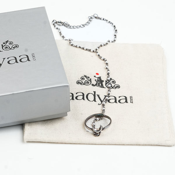 Chandrakor & Pearl Ganthan Haath Phool | 92.5 Sterling Silver