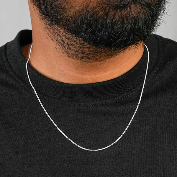 Unisex Thin Silver Chain – 24 Inches | 92.5 Sterling Silver
