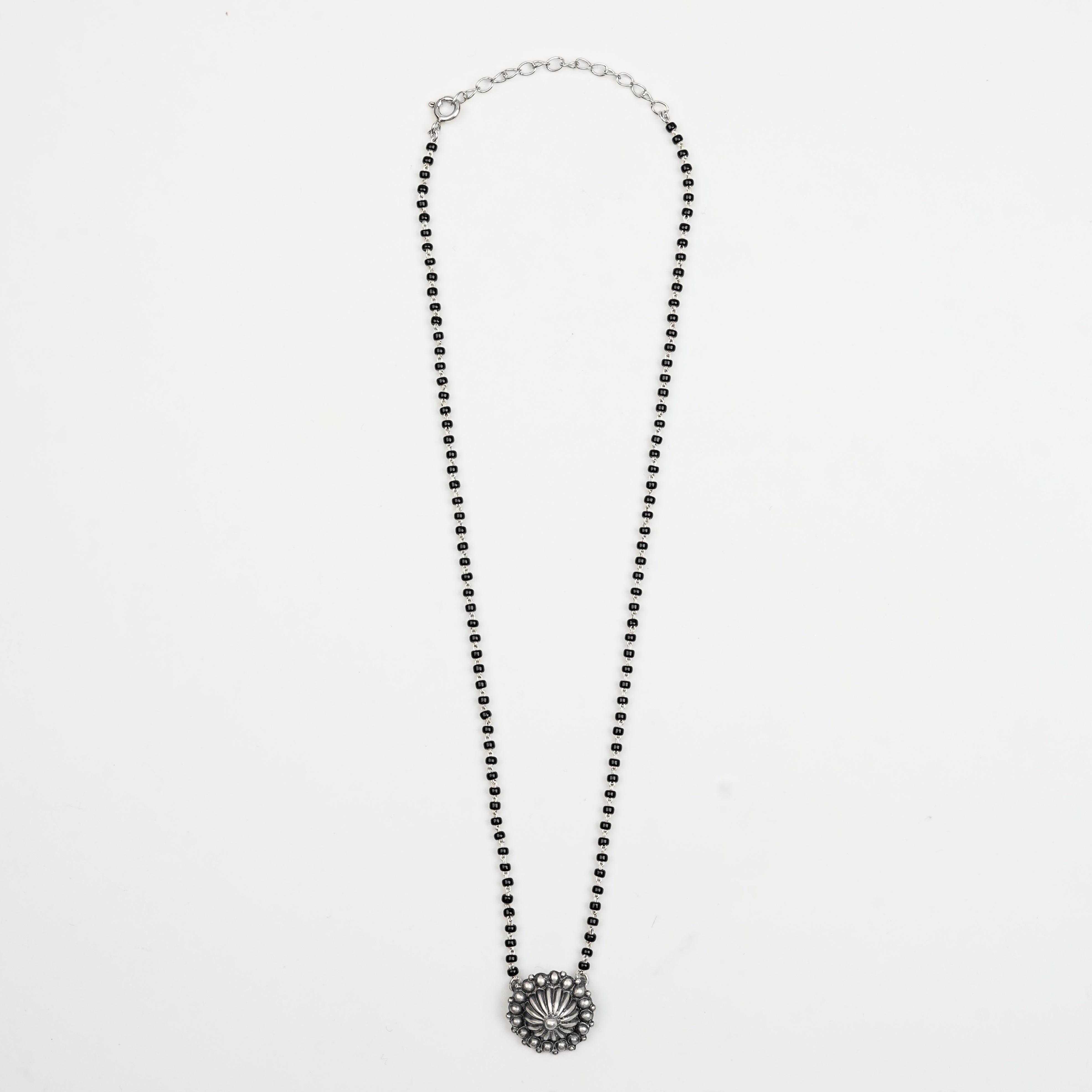Silver Oxidized Dome Mangalsutra