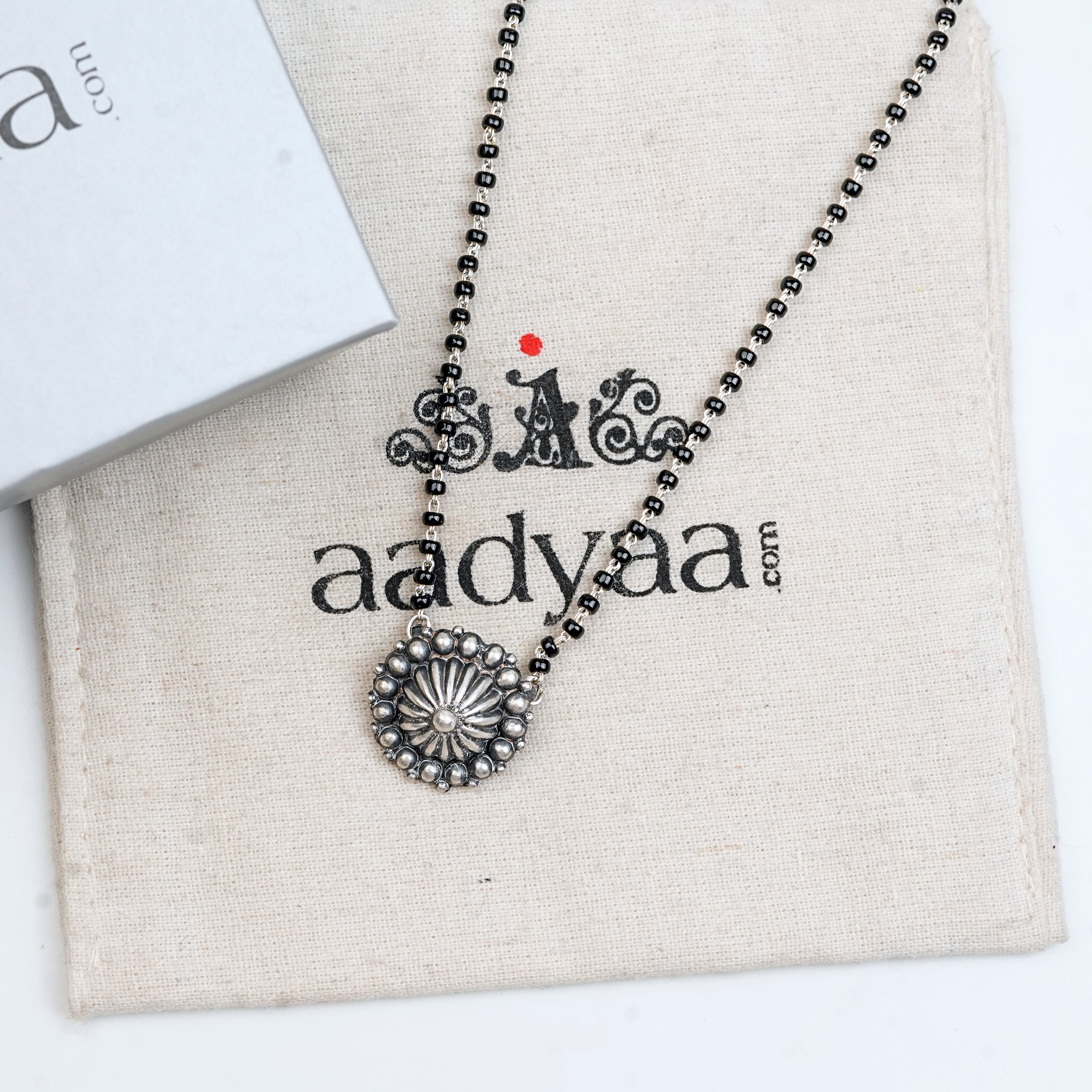 Silver Oxidized Dome Mangalsutra