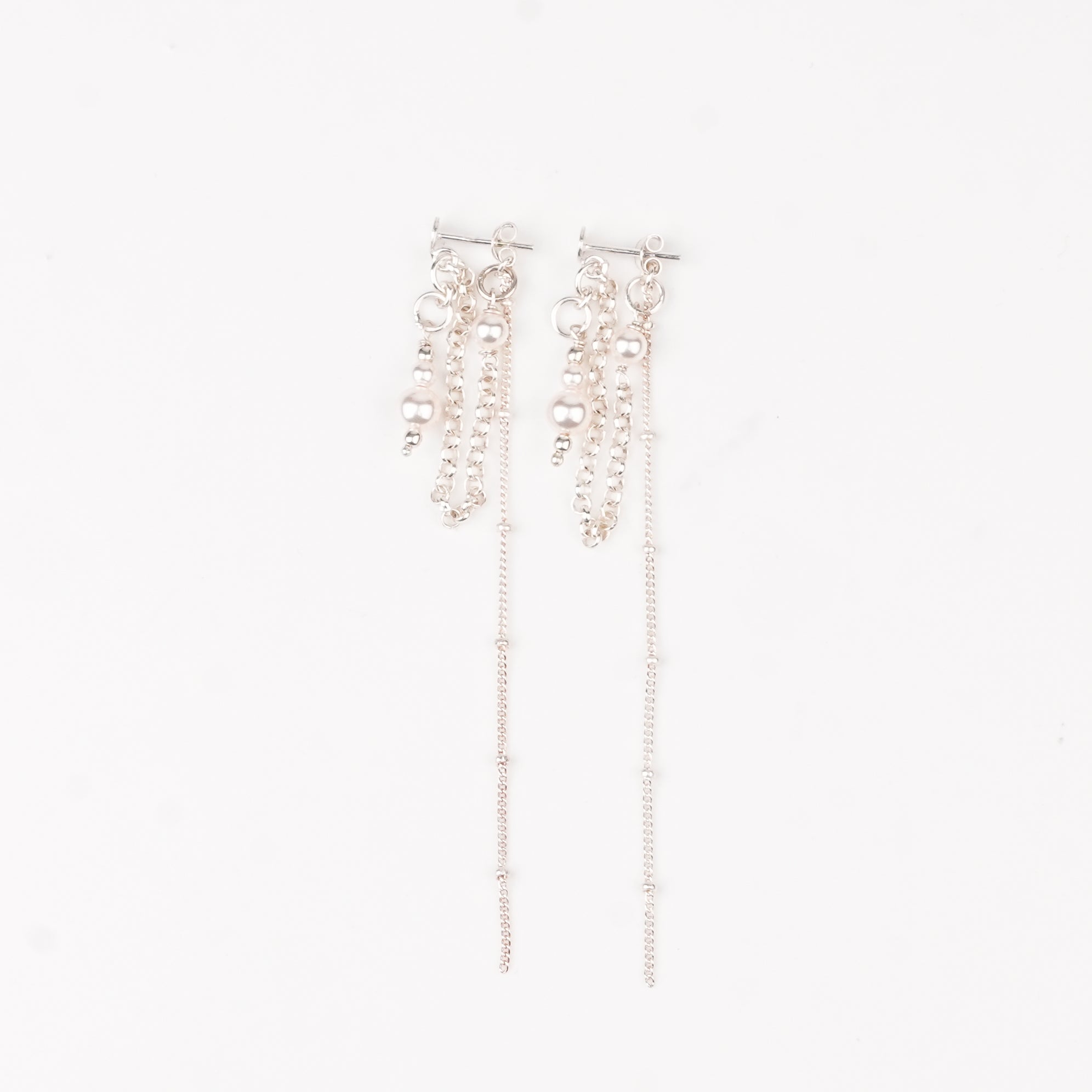 Pearl and Chain Layered Earrings (Project Handmade)