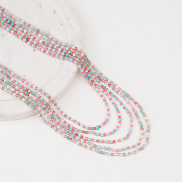 Luxe Necklace - Blue and Pink Jade