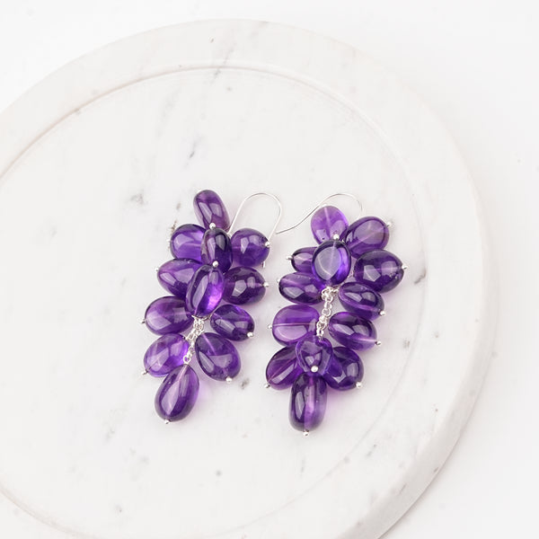 Amethyst Grape Earrings (Project Handmade)