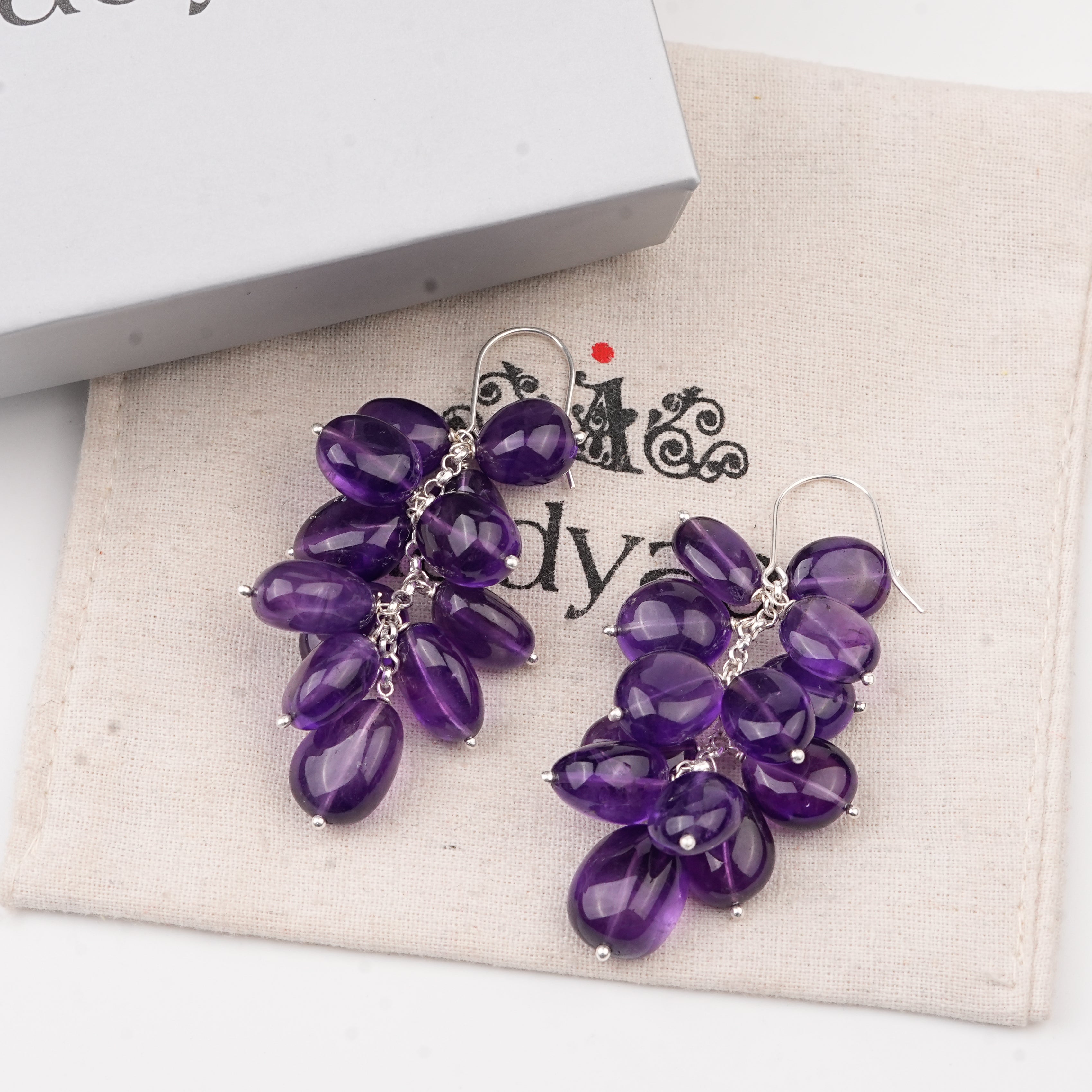 Amethyst Grape Earrings (Project Handmade)