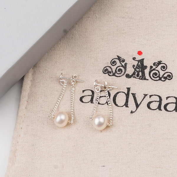 Single Pearl Earrings (Project Handmade)