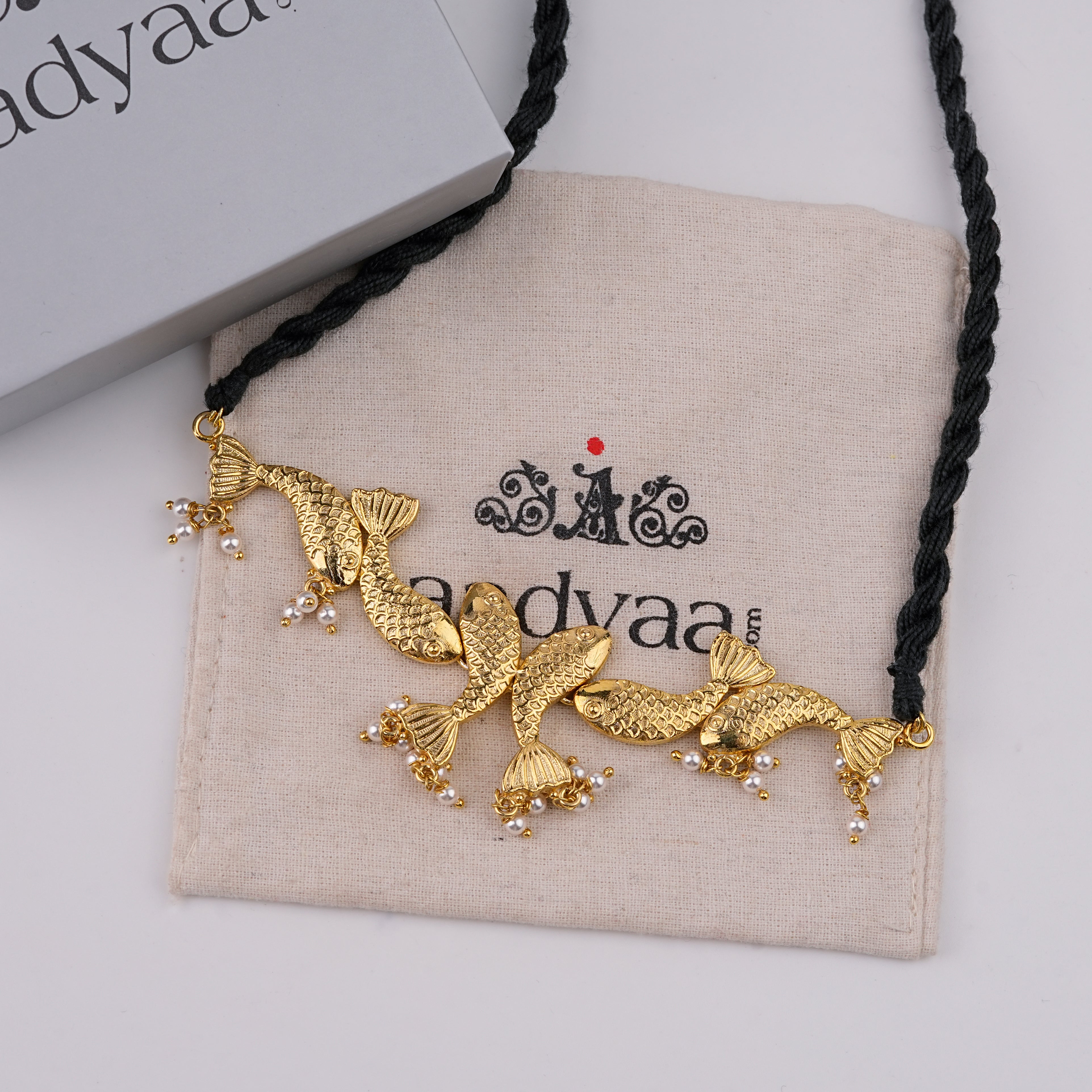 Silver Matsya Choker Necklace | 22K Gold-Plated