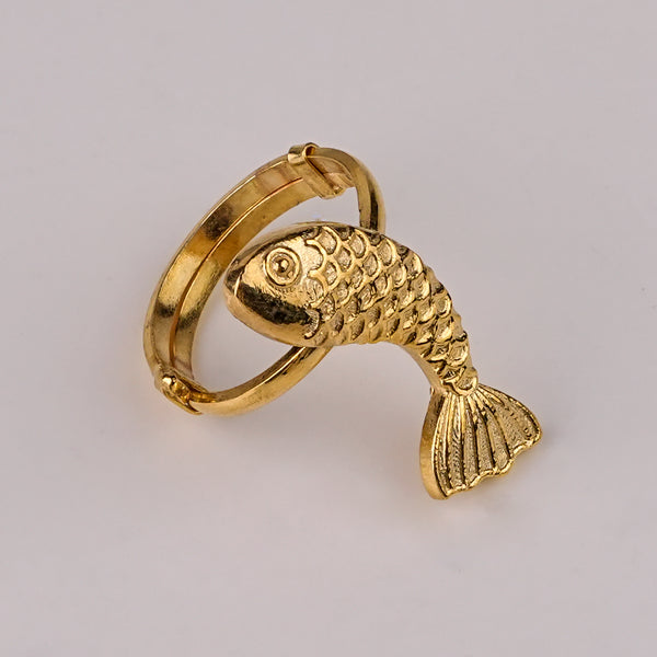 Silver Matsya Ring | 22K Gold-Plated