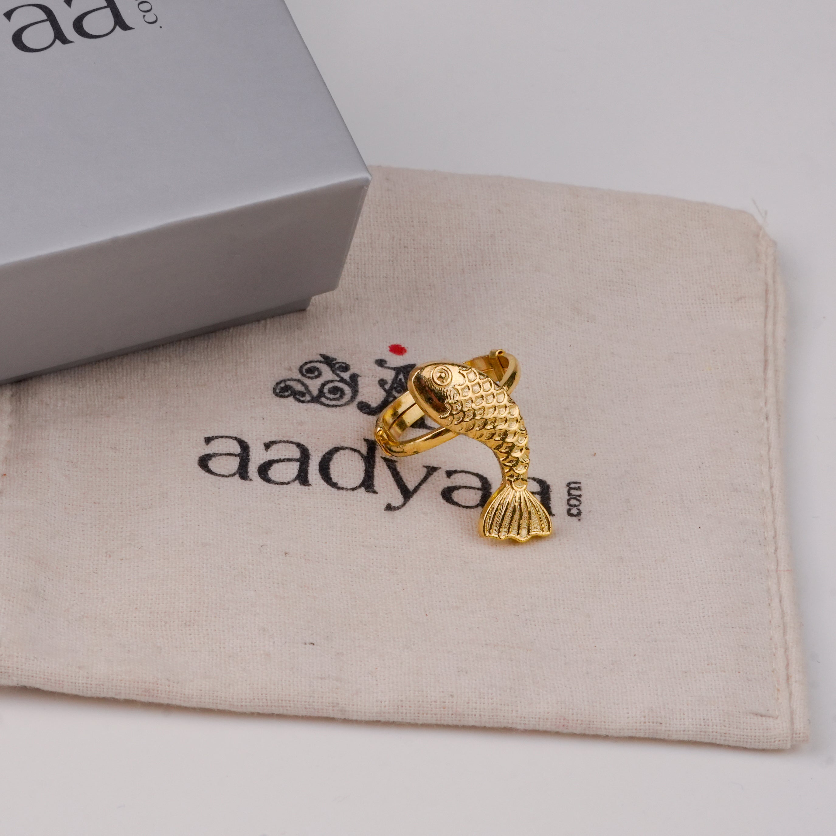 Silver Matsya Ring | 22K Gold-Plated