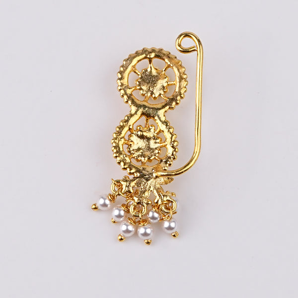 Silver Sarja Nath (Clip-On) | 22K Gold-Plated