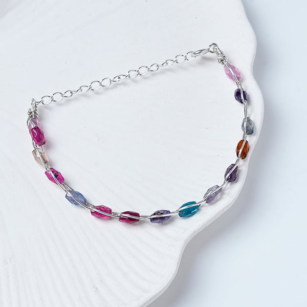 Stone Wire-Wrapped Bracelet | 92.5 Sterling Silver