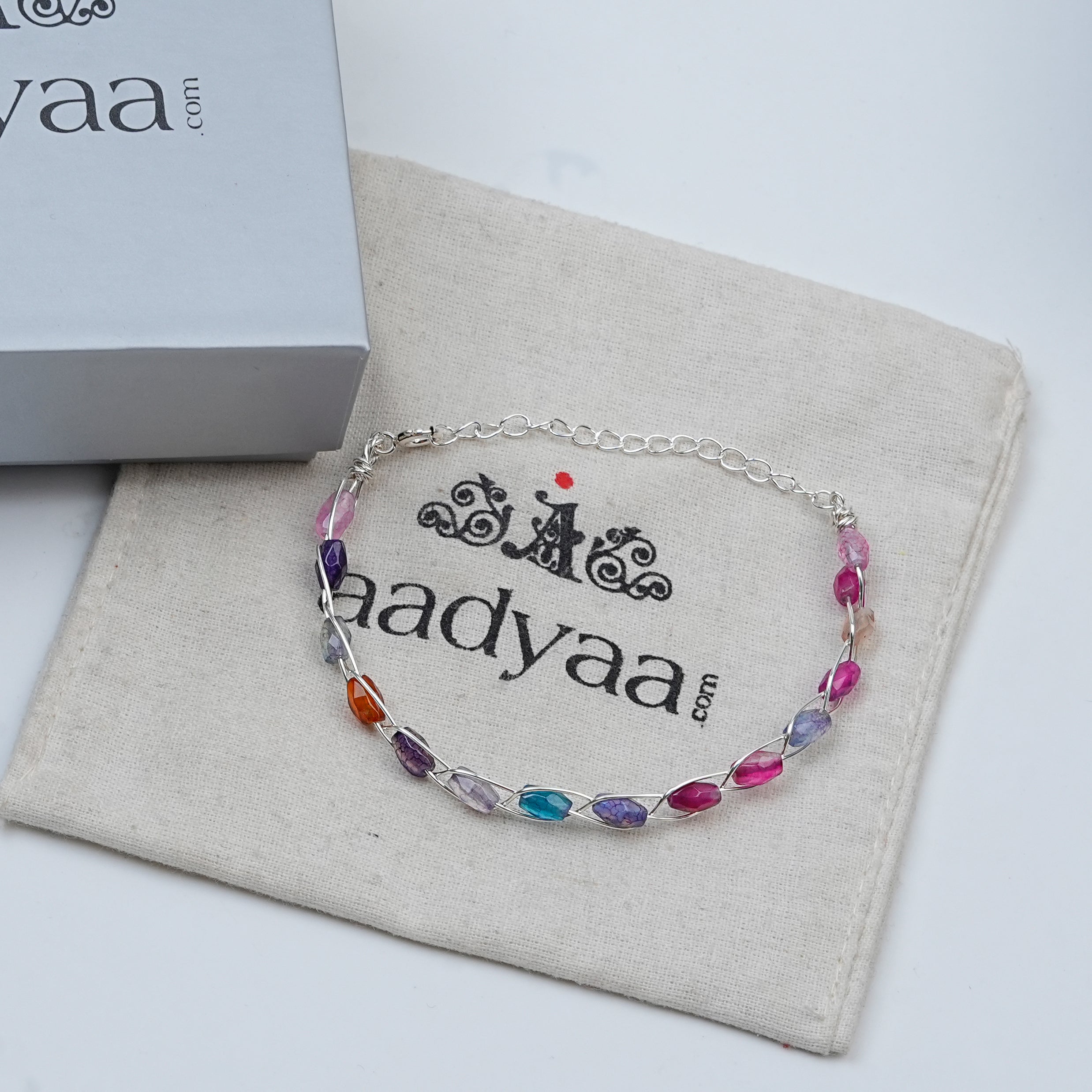 Stone Wire-Wrapped Bracelet | 92.5 Sterling Silver