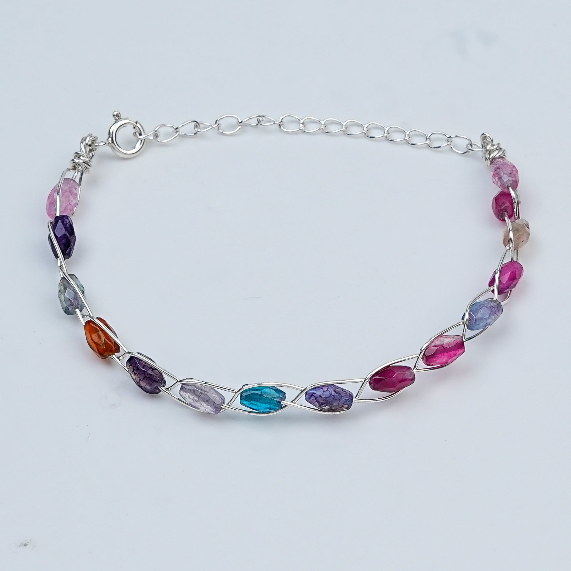 Stone Wire-Wrapped Bracelet | 92.5 Sterling Silver