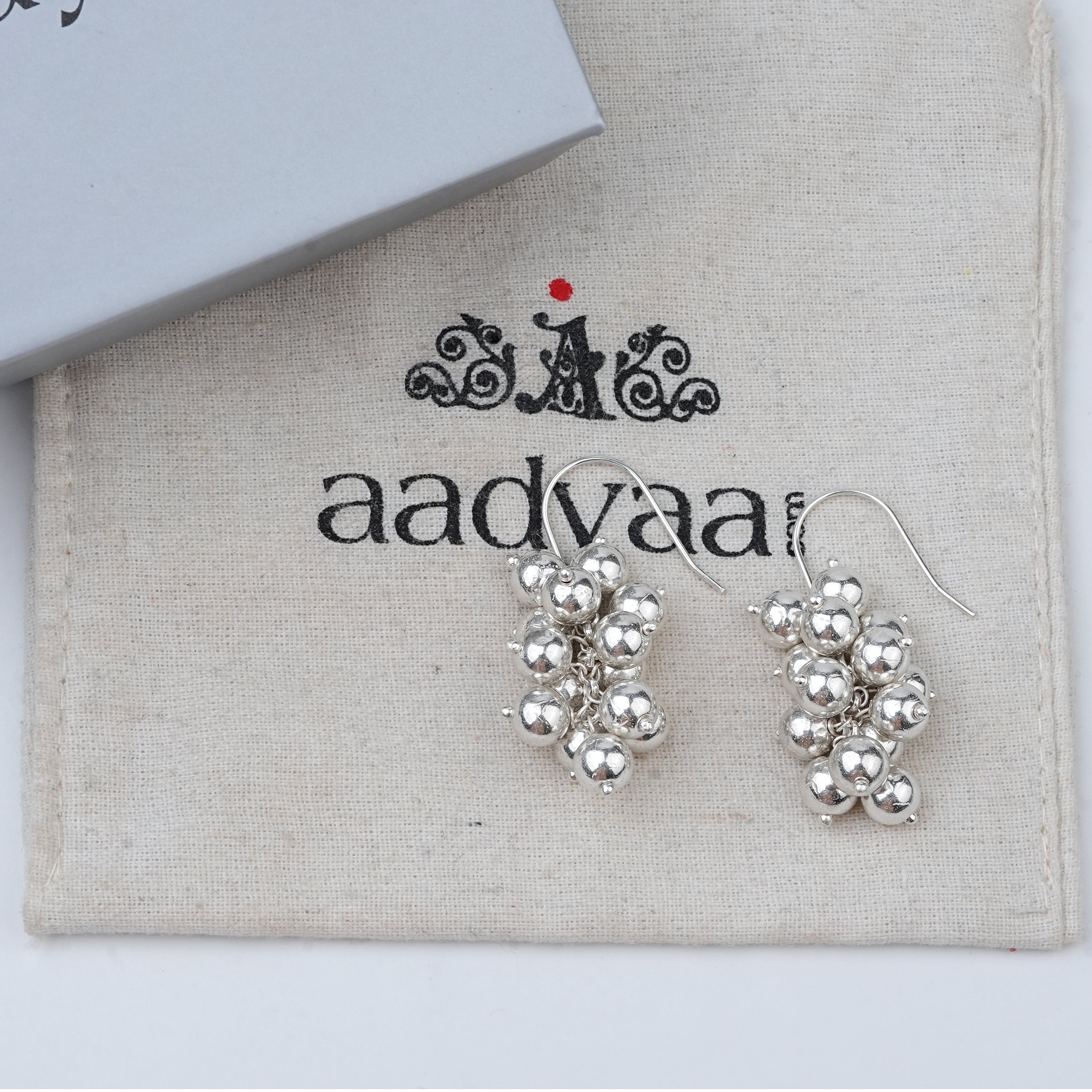 Silver Bead Cluster Earrings | 92.5 Sterling Silver